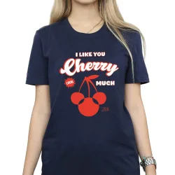 Cherry Much Minnie Mouse Boyfriend T-Shirt - Navy - Size: M