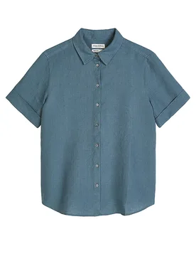 Marc O'Polo Blusa de lino azul 42 - Marc O'Polo - FashionsVida