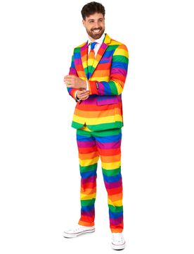 Mr. Rainbow-Kostüm Suitmeister bunt