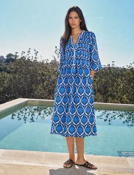 Vestido pliegues Anaran - Babbaki - FashionsVida