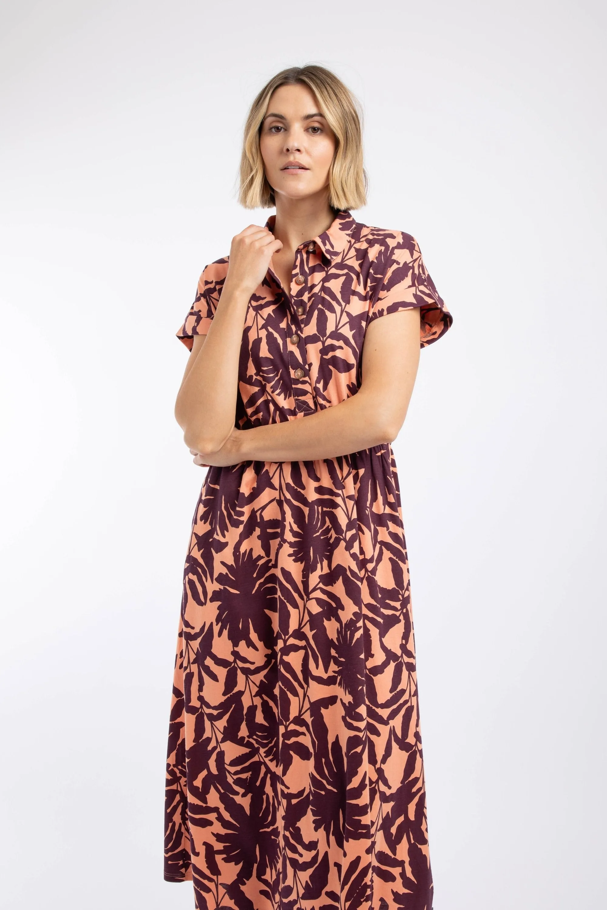 Artemis Womens Printed Jersey Shift Dress - - Size: 16 - Weird Fish - FashionsVida