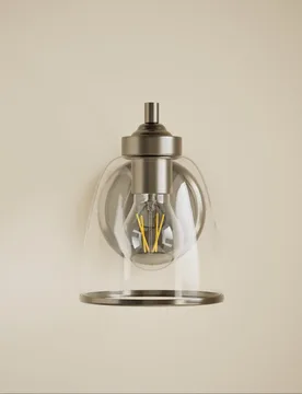 M&S Core Glass Wall Light Silver - M&S - FashionsVida