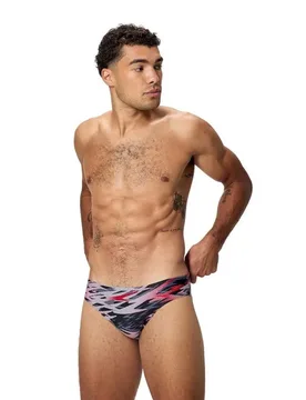 Hyperboom Print 2.5in Swimming Brief Anthracite / High Risk Red UK 34 Men - Speedo - FashionsVida