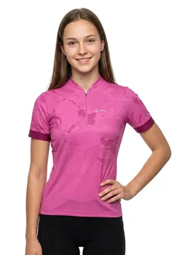 Maglia A Maniche Corte Illusion Half Zip Rose - Loeffler - FashionsVida