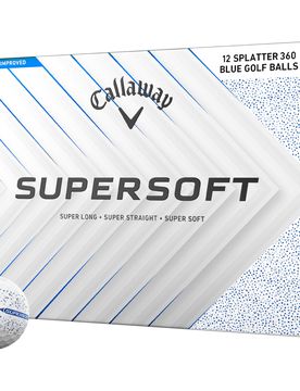 Golfbälle Supersoft Splatter 360 - 12er Pack , blau