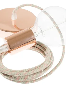 Cables Suspension Luminaire Rd51 Stripes 2 M Ancient Pink / Copper One Size - Creative - FashionsVida