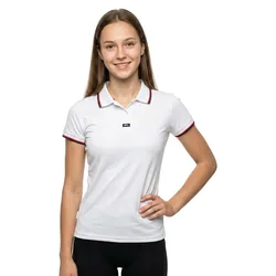 Tech Short Sleeve Polo White L Women