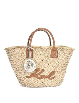 K/Signature Rafia Medium Basket