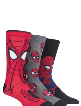Pair Assorted Marvel Spider-Man Cotton Socks Unisex 12-14 Mens - - Assorted - Size: 11-13 Mens - Film & TV Characters - FashionsVida