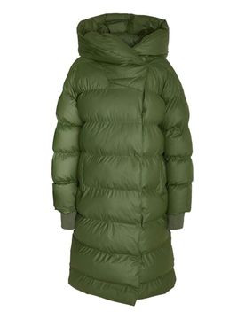 Winterjacke - NMSKY L/S LONG COATED JACKET NOOS - XS bis M - für Damen - Größe S - grün - Frauen - female