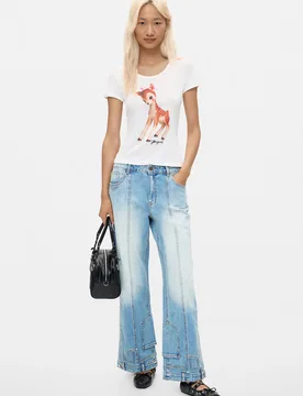 Jean à jambe large BLUE 44 female - Desigual - FashionsVida