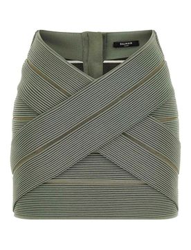 Balmain Gonna a vita a V