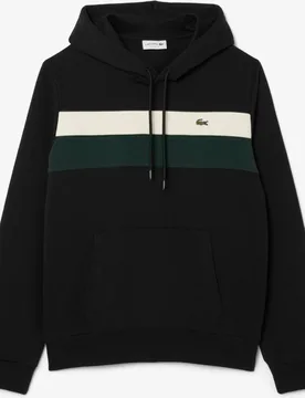 Sudadera de hombre con capucha color block de felpa - Lacoste - FashionsVida