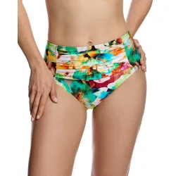 Braga de bikini de mujer con talle alto y drapeado frontal