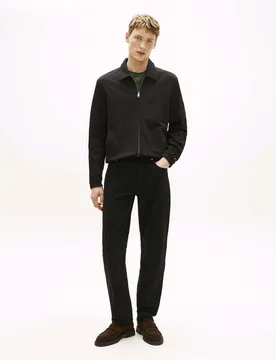 Pantalone cinque tasche a gamba dritta nero in bull di cotone - Tommy hilfiger - FashionsVida