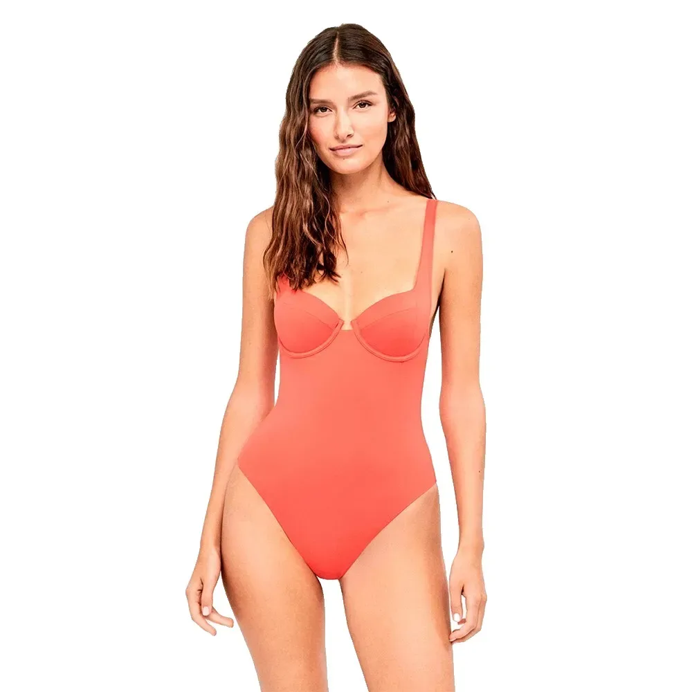Maillot De Bain Balconette Neckline Removable Cups - GISELA - FashionsVida