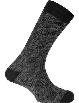 Calcetines de hombre de algodón con cuadros en color - Punto Blanco - FashionsVida