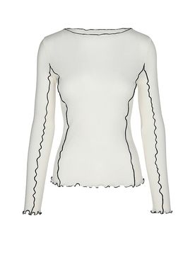 Langarmshirt YASARA_2 creme S damen