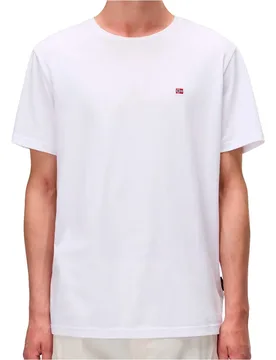Salis sum camiseta manga corta hombre Blanco (L) - Napapijri - FashionsVida