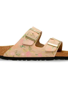 Sandali Arizona Bs Suede Leather Sandcastle Flower Print EU 36 - Birkenstock - FashionsVida