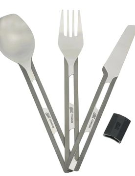 Titan Besteck Set dreiteilig mit Silikonmanschette Default Title adult