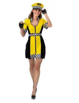 Damen Taxi-Chauffeur Kostüm gelb-schwarz - female - ESPA - FashionsVida