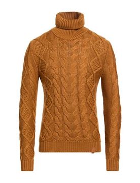Rollkragenpullover Herren Rostrot S Herren