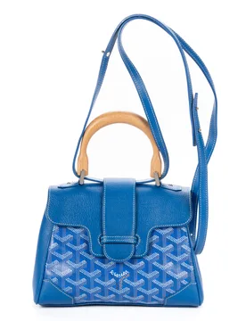 Pre-Owned Womens Saigon Mini Shoulder Bag - Blue - One Size - Goyard - FashionsVida