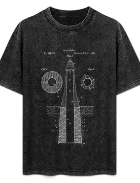 Vintage Lighthouse Drawing Shirt - Blueprint Art Night Storm T-Shirt Sweat Absorbing Sports Tee Shirt - Aliexpress - FashionsVida