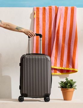 Valigia rigida da viaggio con ruote - argento