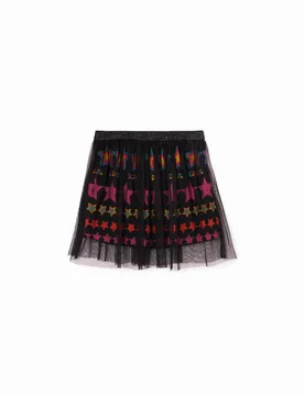 Minijupe étoiles BLACK 13/14 female - Desigual - FashionsVida