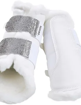 Gamaschen St. Georges Glitter, weiß-silber M - Busse - FashionsVida