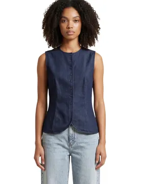 Only Damen Weste Blau 510643