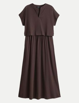 Opus Jerseykleid Werona Braun 44