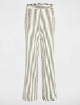 Pantalón de mujer ancho de rayas - Morgan - FashionsVida