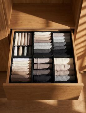 Set di organizer per lingerie 2 pack - nero