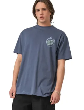 T-shirt à Manches Courtes Burnt Opus Ovrszd Heritage Blue S - Santa Cruz - FashionsVida
