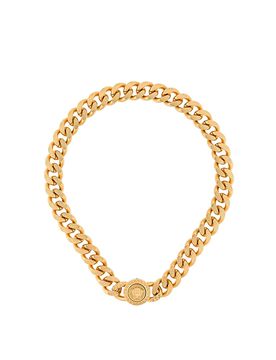 Collana in metallo con logo Medusa