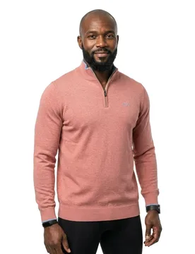 Maglione Con Mezza Zip 26bn65 Mystic Pink Melange 2XL - Nza New Zealand - FashionsVida