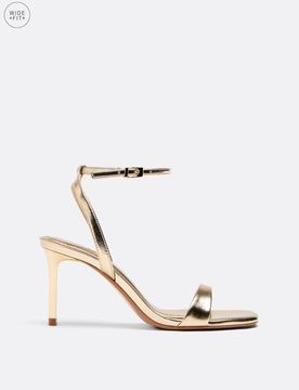 WIDE FIT. Sandalen mit feinem Absatz GOLD 40