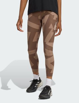 Leggings Terrex Multi Printed 44 Trace Brown / Earth Strata