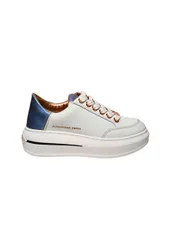Scarpe Donna Lancaster Woman-White Dark Azure