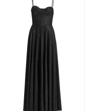 Schimmerndes Abendkleid mit Drapier female