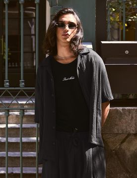 Chemise Manches Courtes Rustique Xs Noir