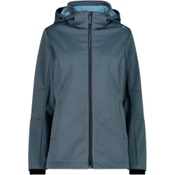 Woman jacket zip hood chaqueta softshell mujer Azul (44)