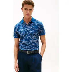Polo de caballero de manga corta estampado