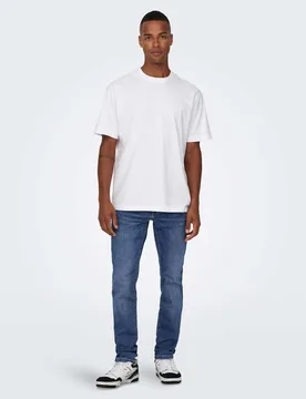 Regular Fit 5 Pocket Jeans Blue Denim male - ONLY & SONS - FashionsVida