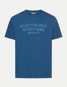 T-shirt mit Schriftzug Blau XL