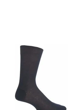 Pair Navy Plain 100% Cotton Lisle Socks Men's 8-8.5 Mens - - Blue - Size: 8-8.5 Mens - Pantherella - FashionsVida