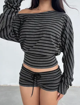 GG Korean Tees Striped Women Tshirts Long Sleeve Loose Camisetas 2026 Ropa Mujer Sexy Y2k Tops Off Shoulder Fashion Summer T-shi - Aliexpress - FashionsVida